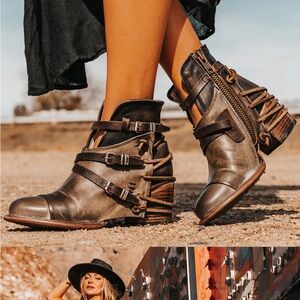 Freebird crue size 9 grey multi lovingly used booties. Awesome shoes!